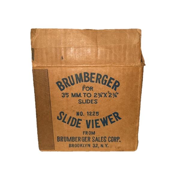 Brumberger Vintage Slide Viewer #1225 Original Box Metal Industrial Look - Picture 9 of 9